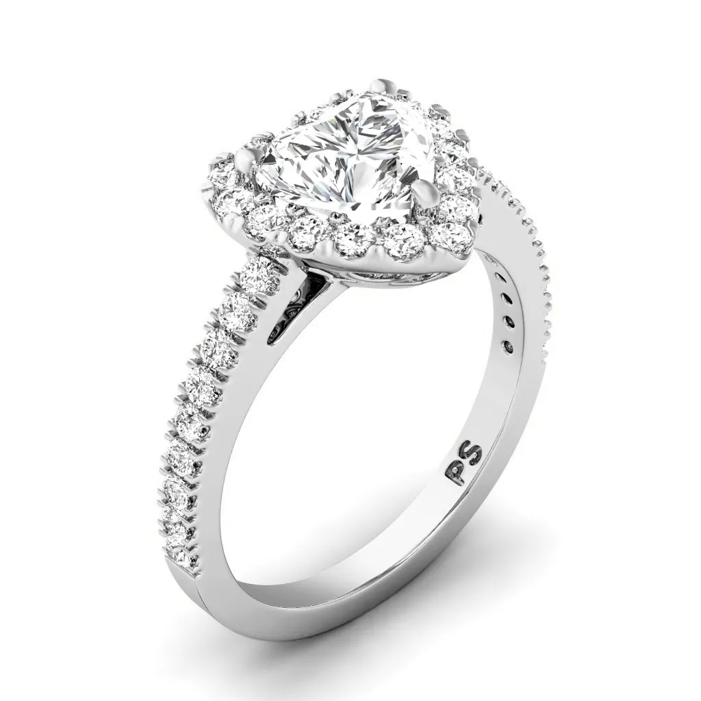 0.80-1.95 CT Round & Heart Cut Diamonds - Engagement Ring