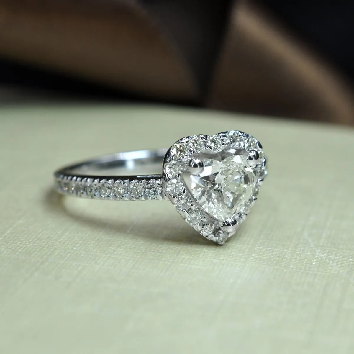 0.80-1.95 CT Round & Heart Cut Diamonds - Engagement Ring