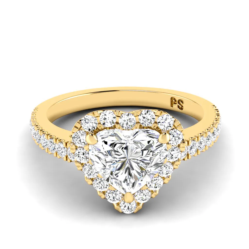 0.80-1.95 CT Round & Heart Cut Diamonds - Engagement Ring