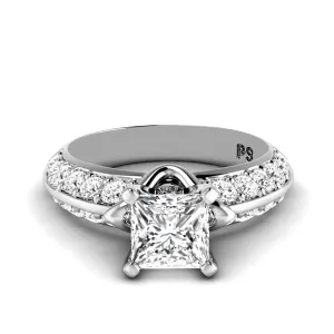 1.15-3.65 CT Round & Princess Cut Lab Grown Diamonds - Engagement Ring