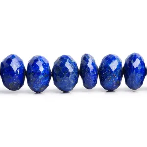 12-13mm Lapis Lazuli Faceted Rondelle Beads 7.5 inch 23pcs