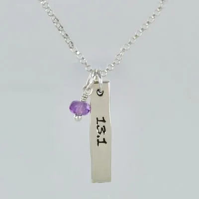 13.1 Courage W/Amethyst Sterling Silver Necklace