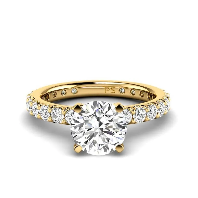 1.40-3.90 CT Round Cut Lab Grown Diamonds - Engagement Ring