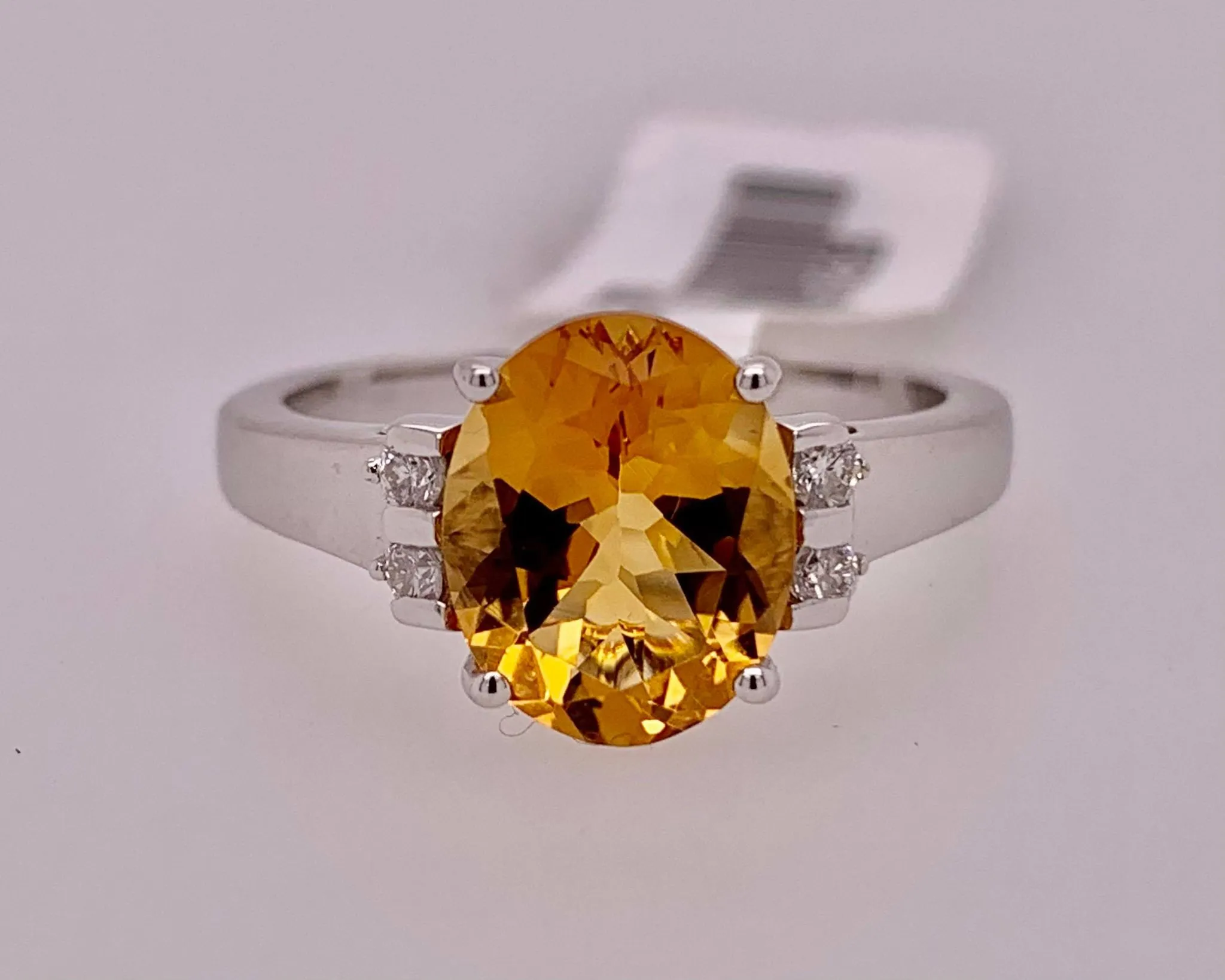 14K Citrine & Diamond Ring