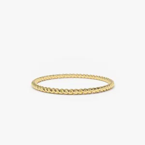 14K Gold Twists Rope Wedding Band