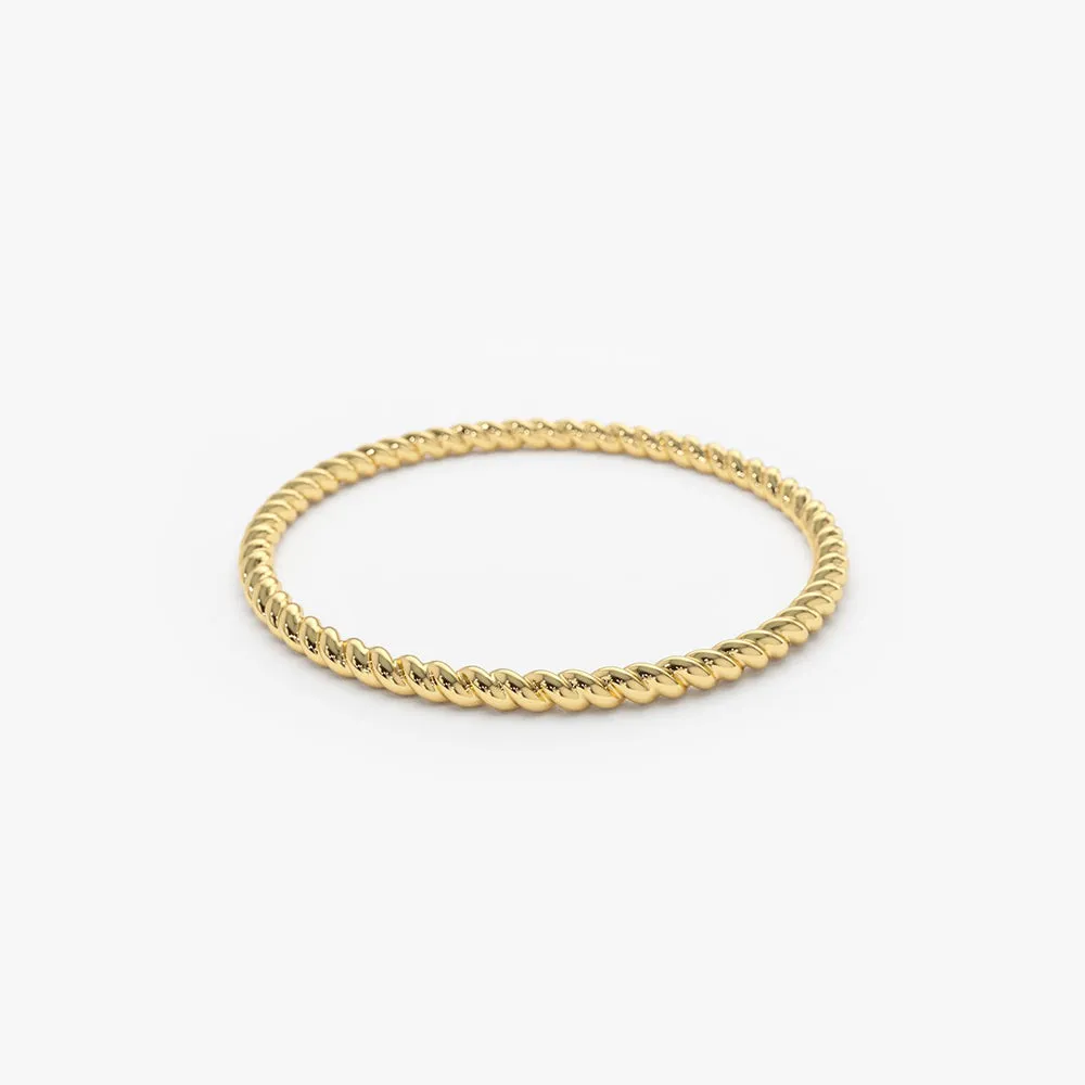 14K Gold Twists Rope Wedding Band