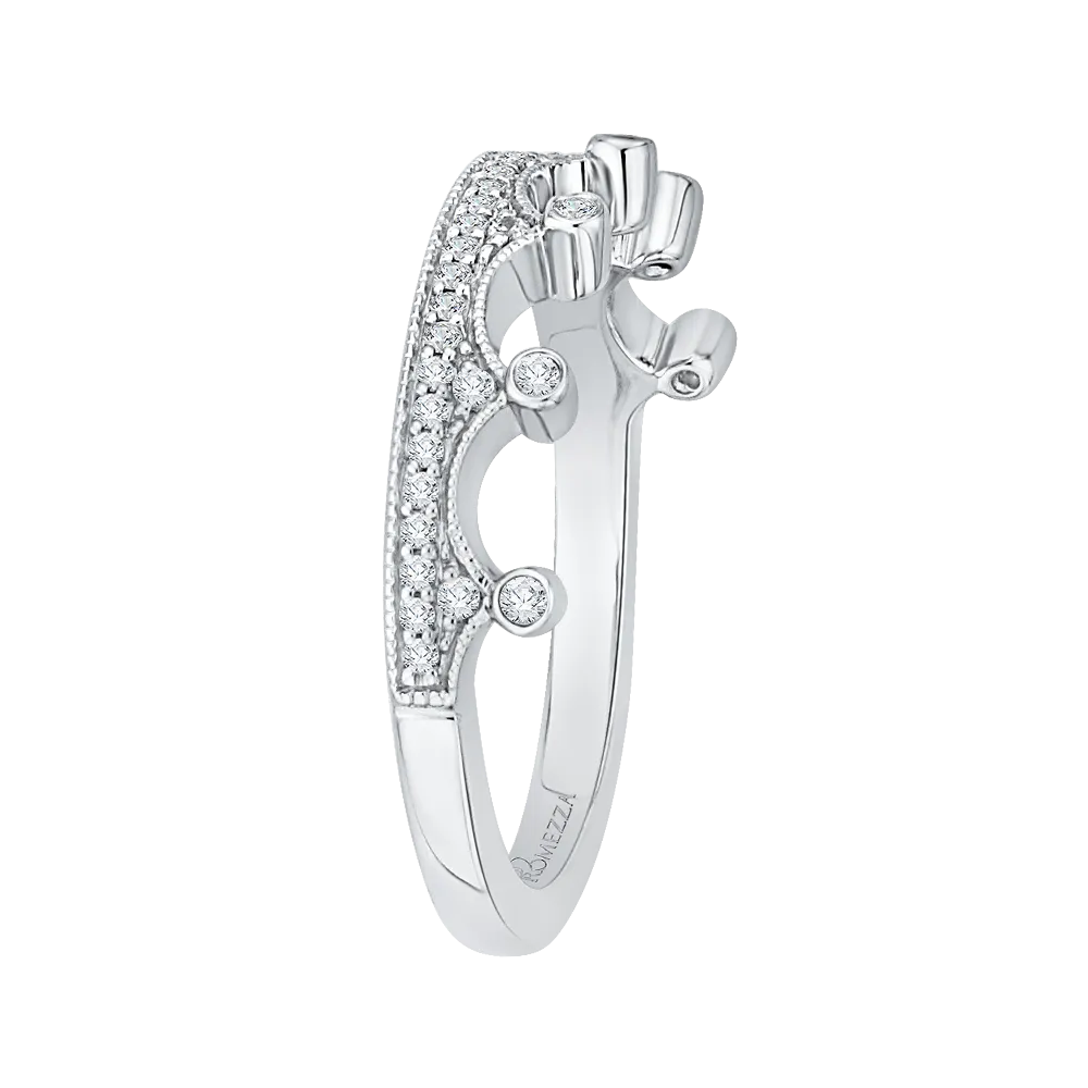 14K White Gold Round Diamond Wedding Band