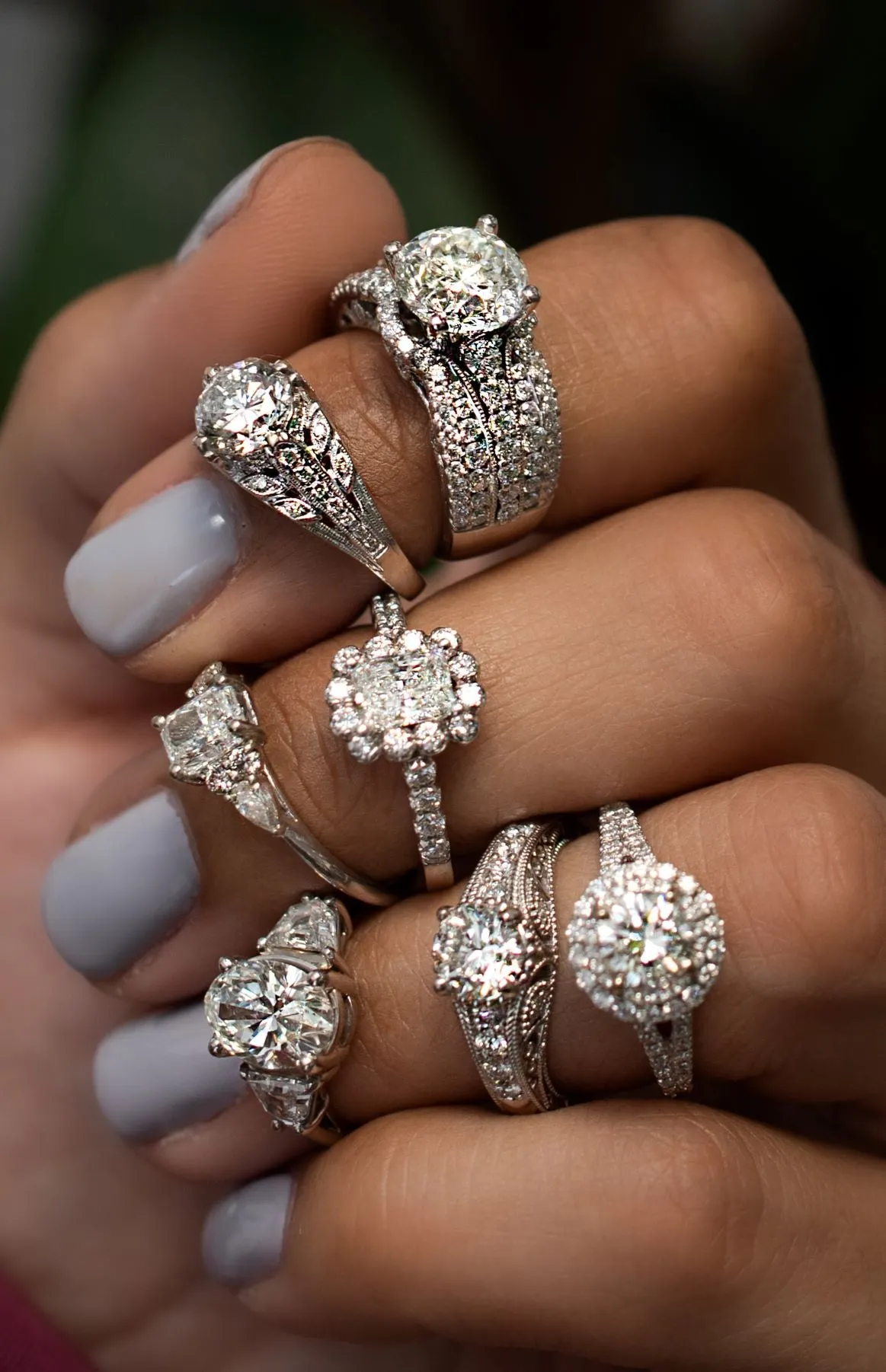 1.5 ctw Vintage-Style Diamond Wedding Set