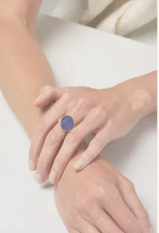 16.7mm Rough Top Lapis Ring