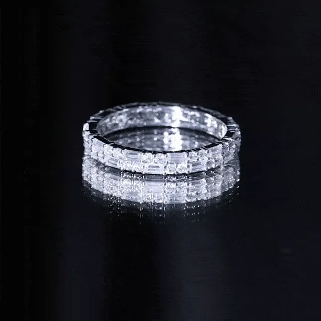 2 CT Stackable Moissanite Eternity Ring for Anniversary