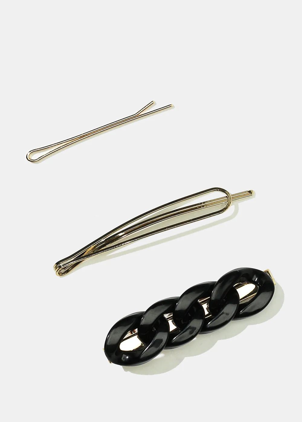 3-Piece Linked Circle Hairpins