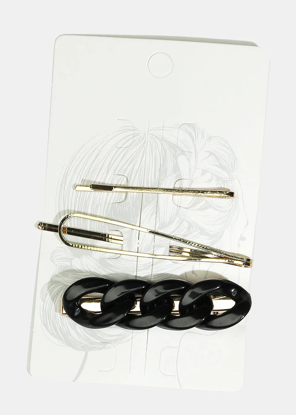 3-Piece Linked Circle Hairpins