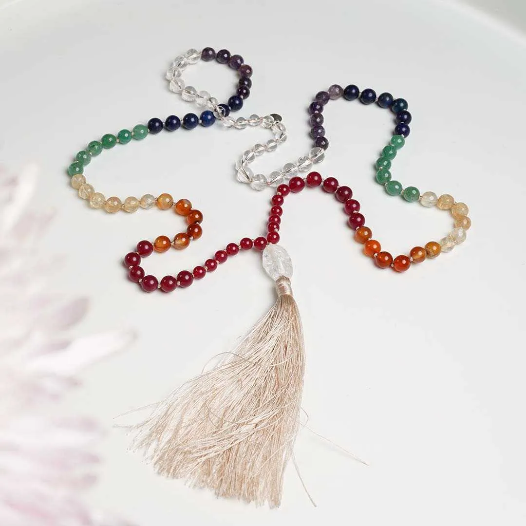 7 Chakra Balancing Gemstone Mala