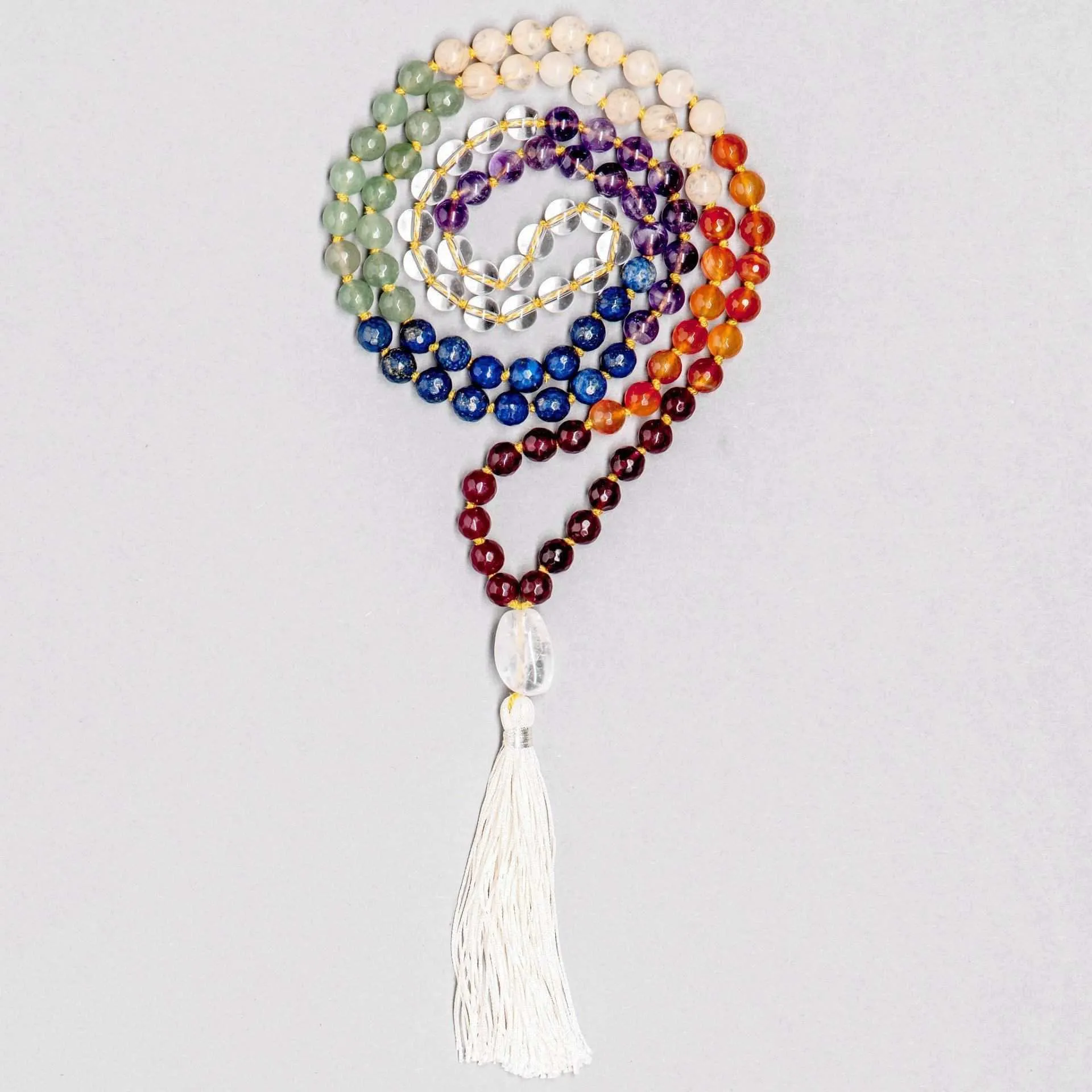 7 Chakra Balancing Gemstone Mala