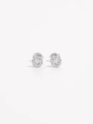 925 Sterling Silver Zircon Star Stud Earrings