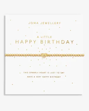 A Little 'Happy Birthday' Bracelet in Gold Plating