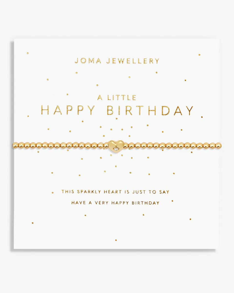 A Little 'Happy Birthday' Bracelet in Gold Plating