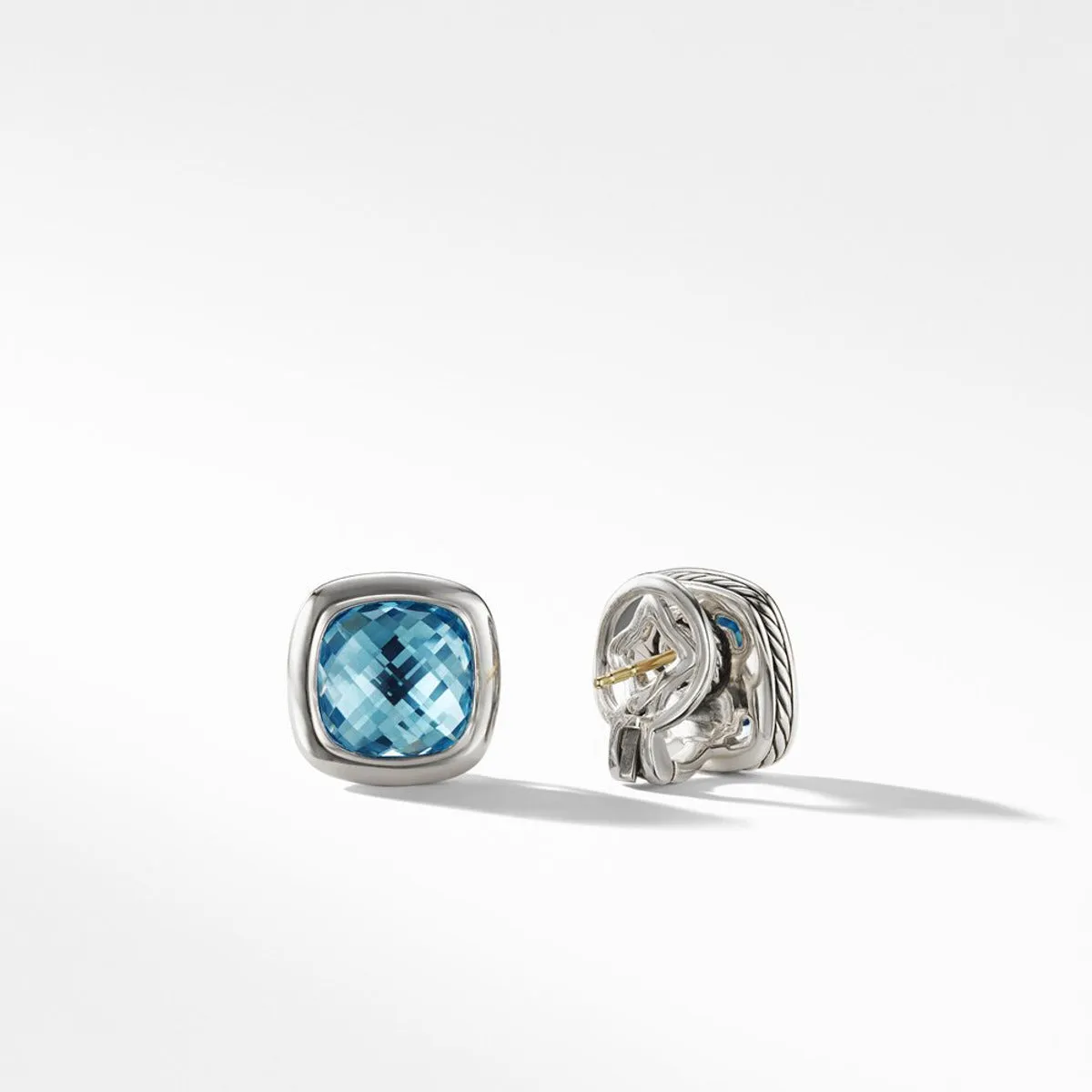 Albion Stud Earrings in Blue Topaz