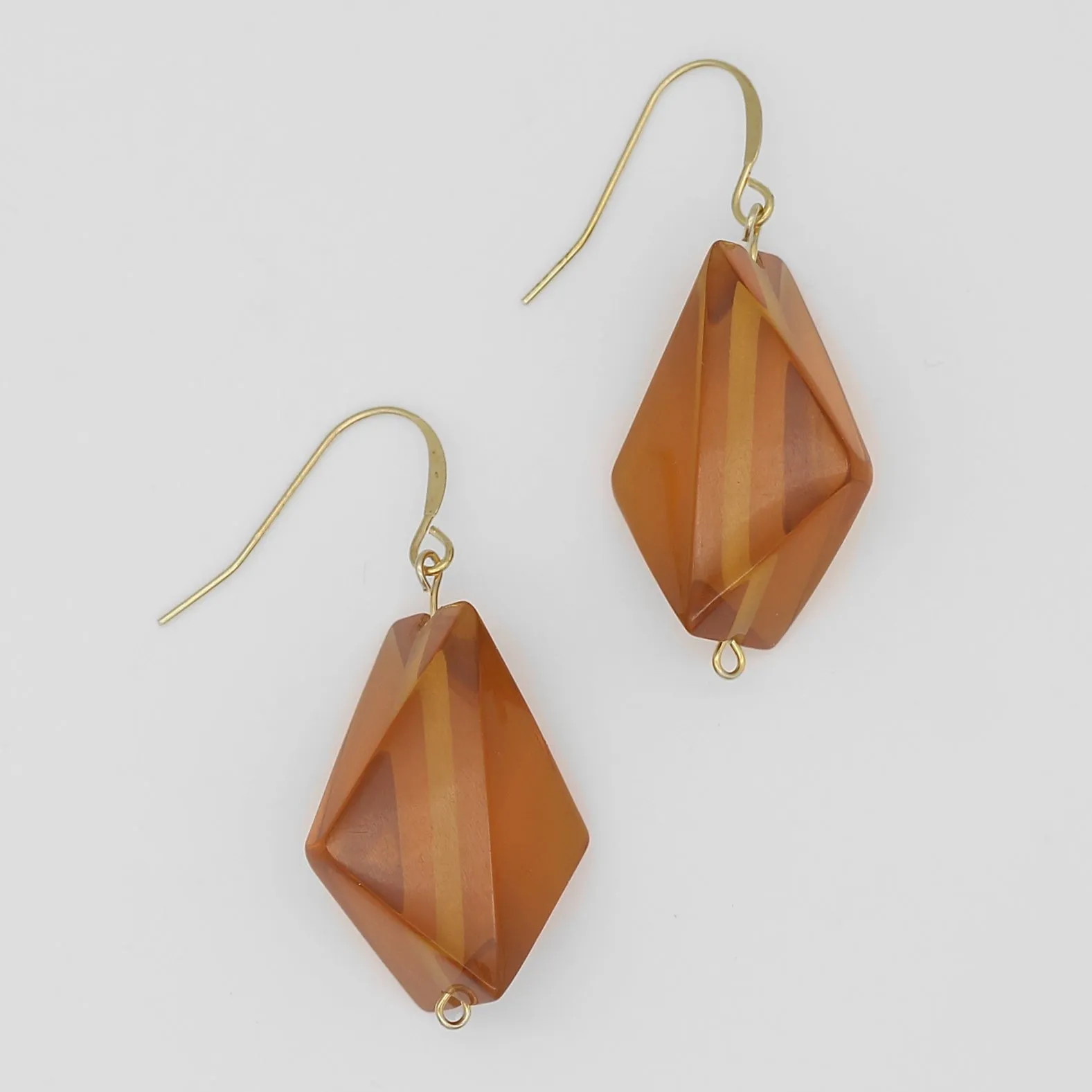 Amber color Jemmy Earring