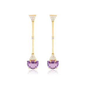 Amethyst & White Topaz Earrings