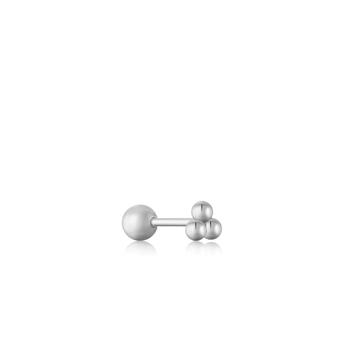 Ania Haie Silver Triple Ball Barbell Single Earring