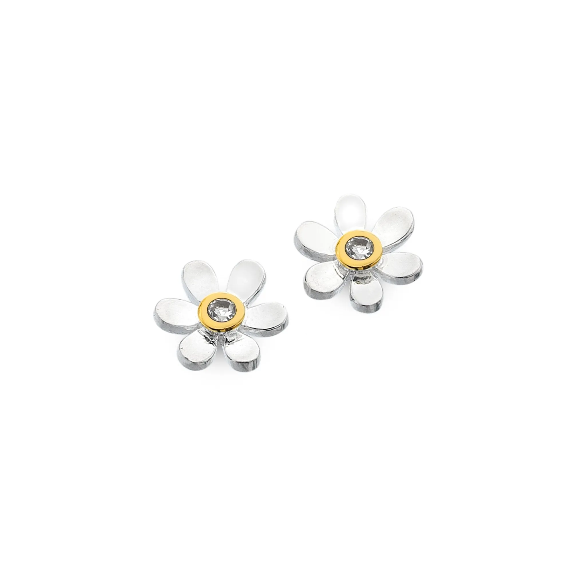 April birthstone daisy studs