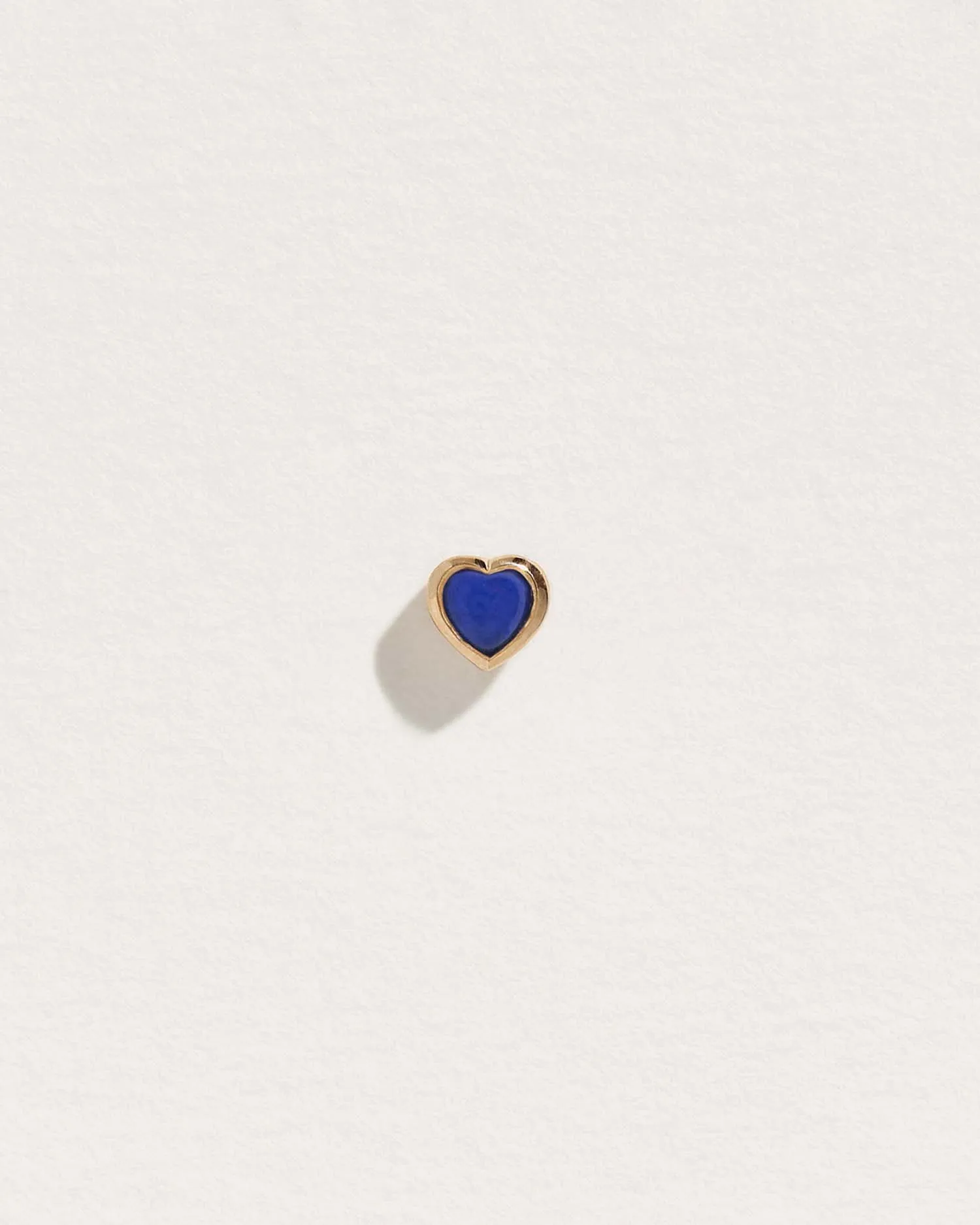 Bezel Heart Stud