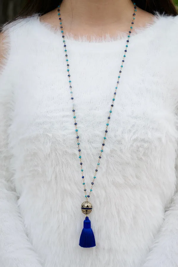 Blue Tassel Drop