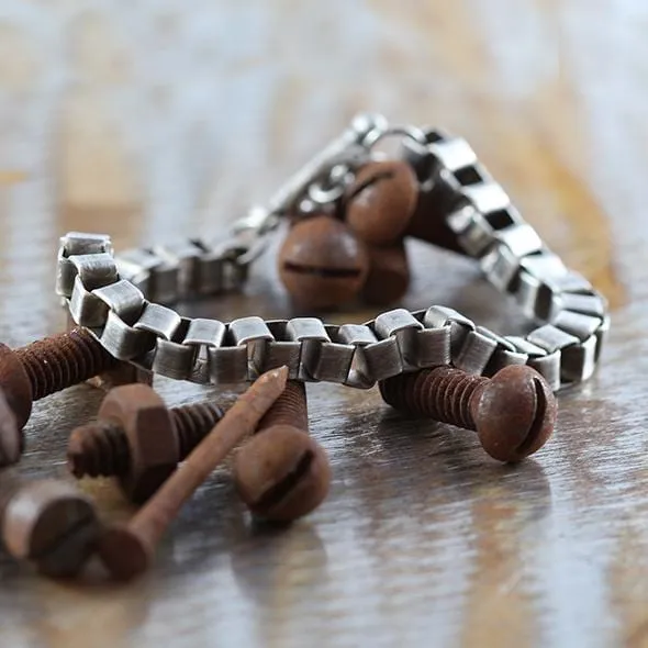 Box Chained Bracelet | Silver