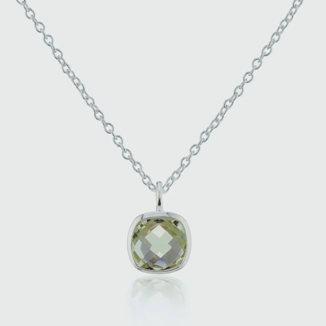 Brooklyn Green Amethyst & Sterling Silver Necklace