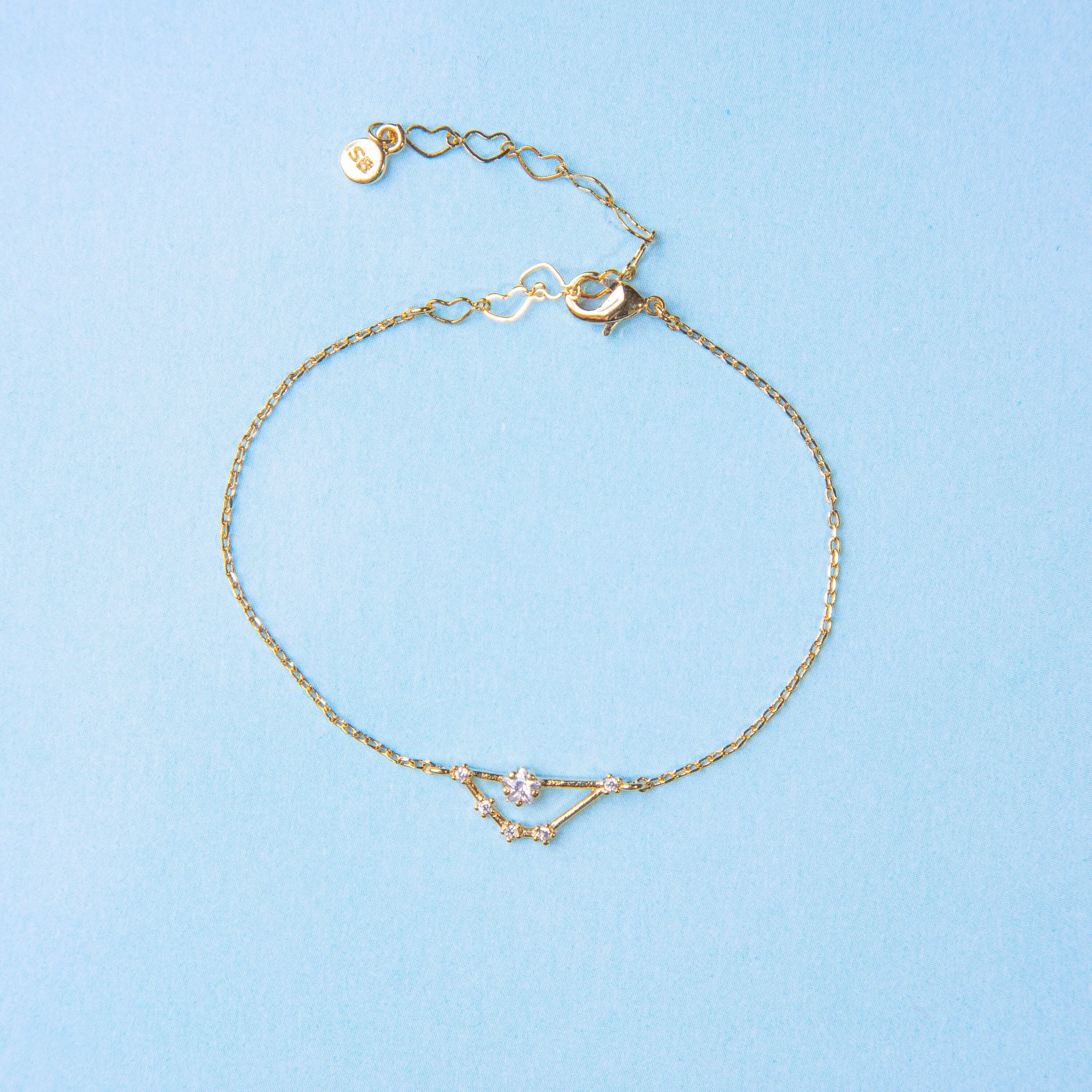 Capricorn Zodiac Constellation Bracelet with Zircon