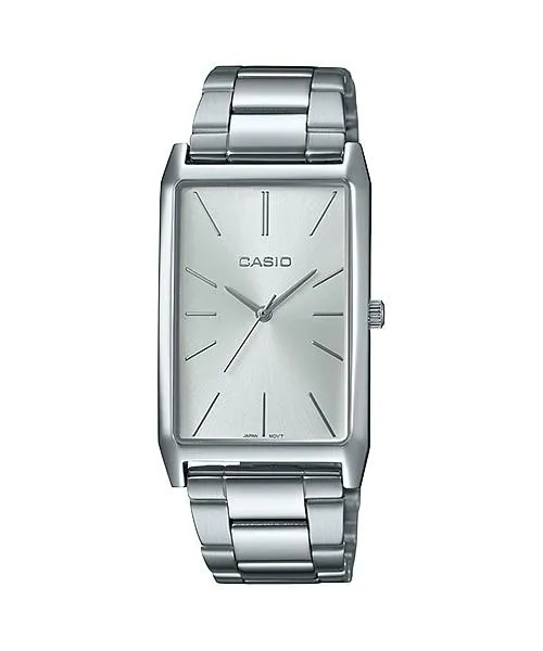 Casio Ladies' Analog Silver Stainless Steel Band Watch LTPE156D-7A LTP-E156D-7A