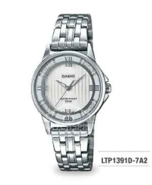 Casio Ladies' Standard Analog Silver Stainless Steel Band Watch LTP1391D-7A2 LTP-1391D-7A2