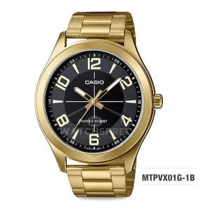 Casio Men's Standard Analog Gold Tone Stainless Steel Watch MTPVX01G-1B