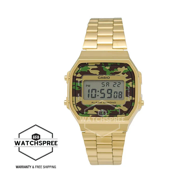 Casio Standard Digital Gold Tone Stainless Steel Watch A168WEGC-3D