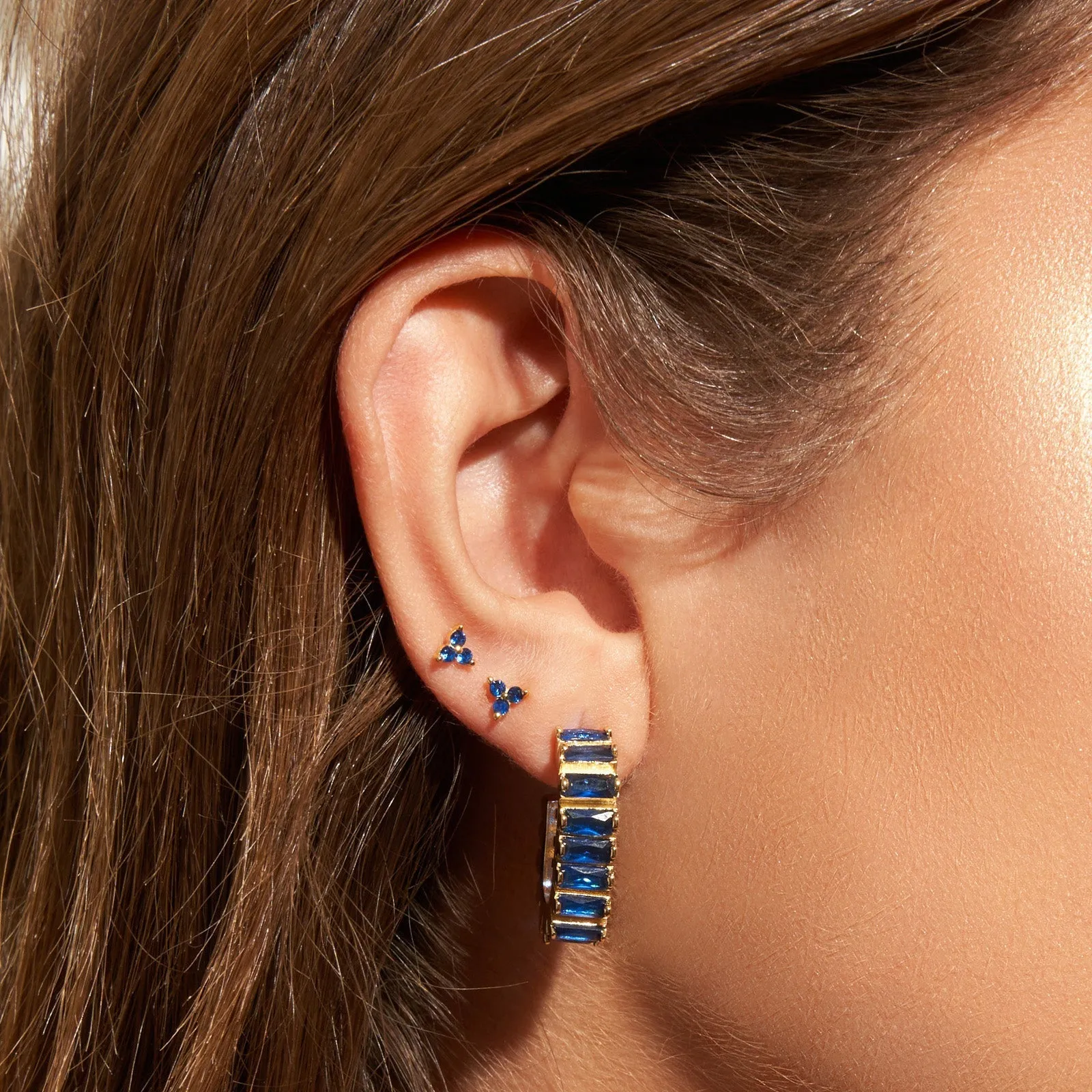 Cassia Stud Earrings - Sapphire