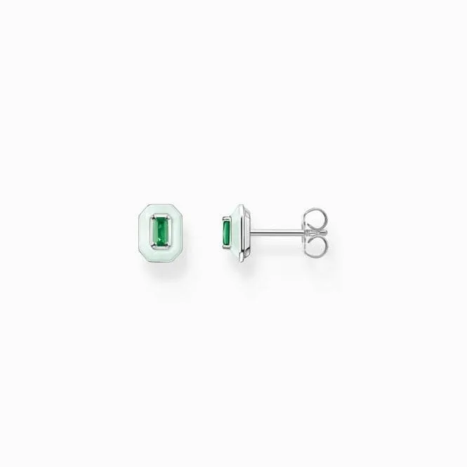 Charming Green Stone Ear Studs H2270-496-6