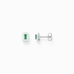 Charming Green Stone Ear Studs H2270-496-6