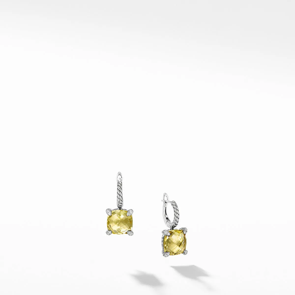 Chatelaine Drop Earrings with Lemon Citrine and Diamonds