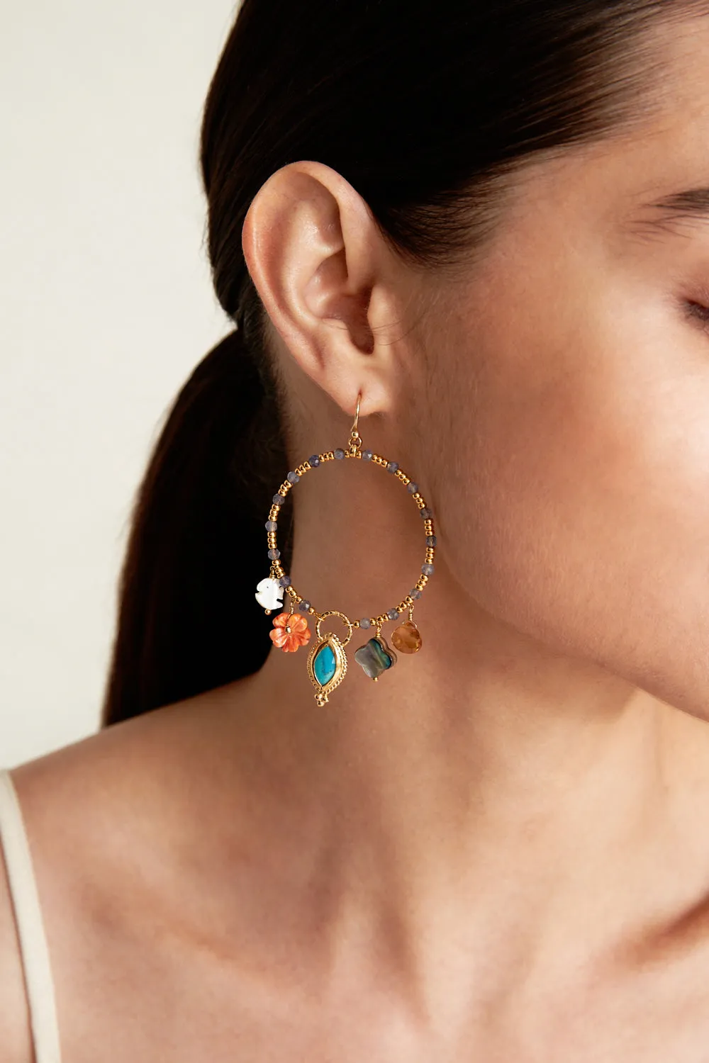 Chiara Hoop Earrings Multi