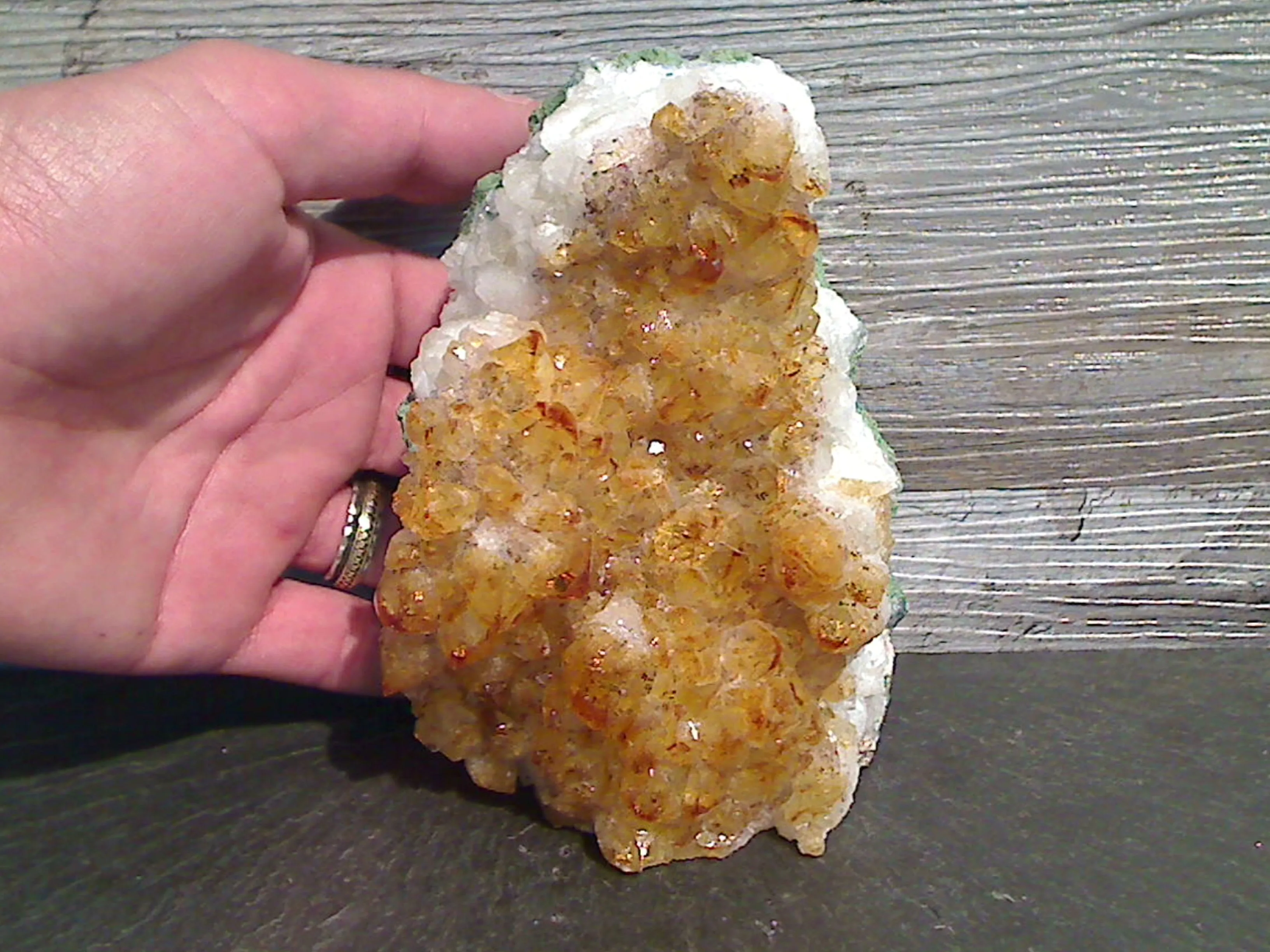 Citrine 5.25"H x 3.75"W x 3"D Cut Base Specimen