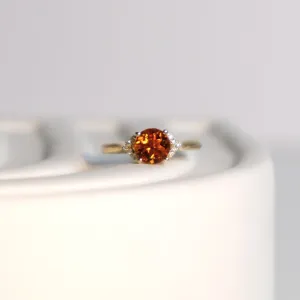 Citrine & Diamond Ring