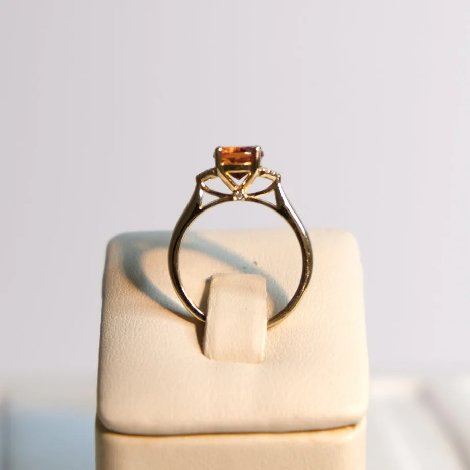 Citrine & Diamond Ring