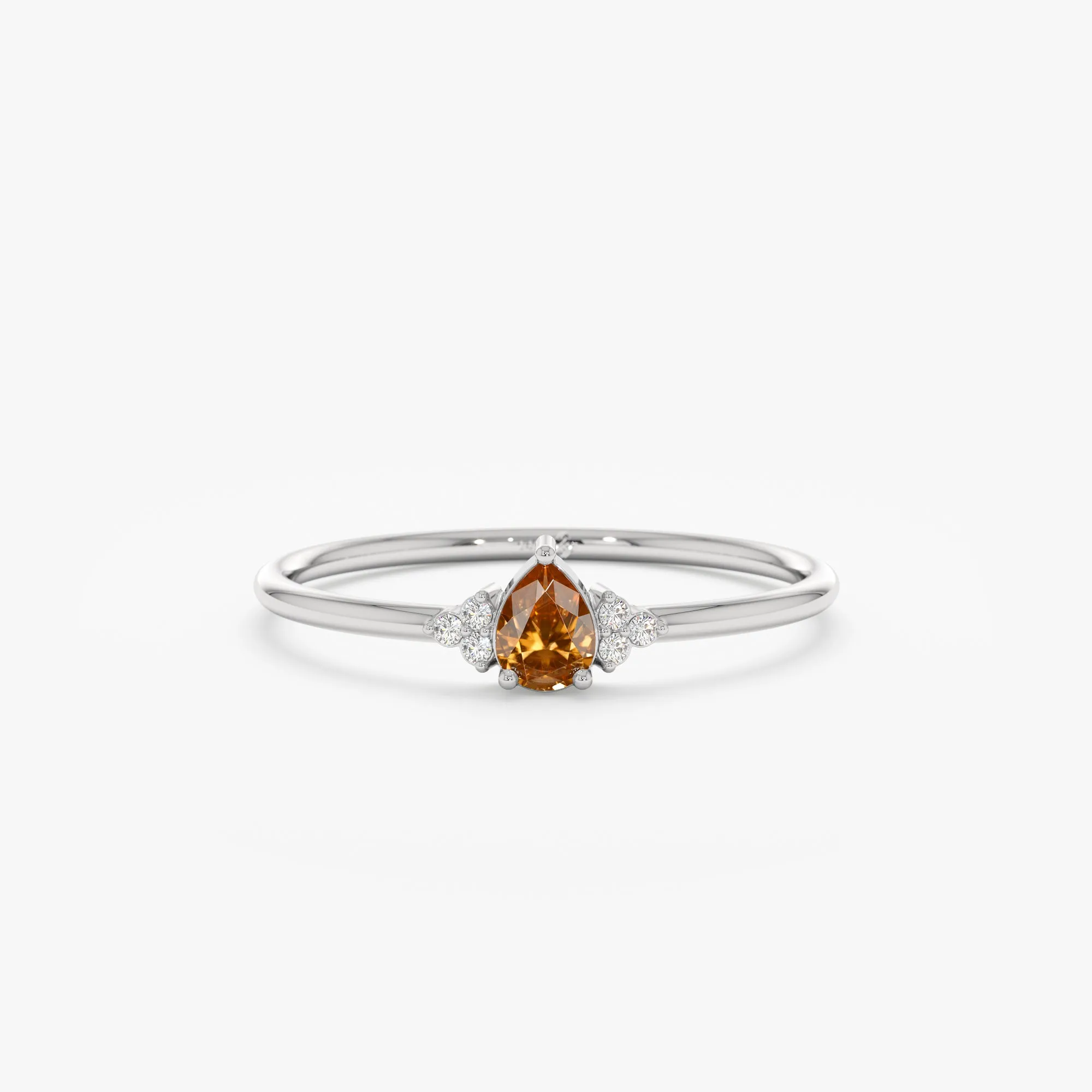 Citrine and Diamond Engagement Ring, Avril