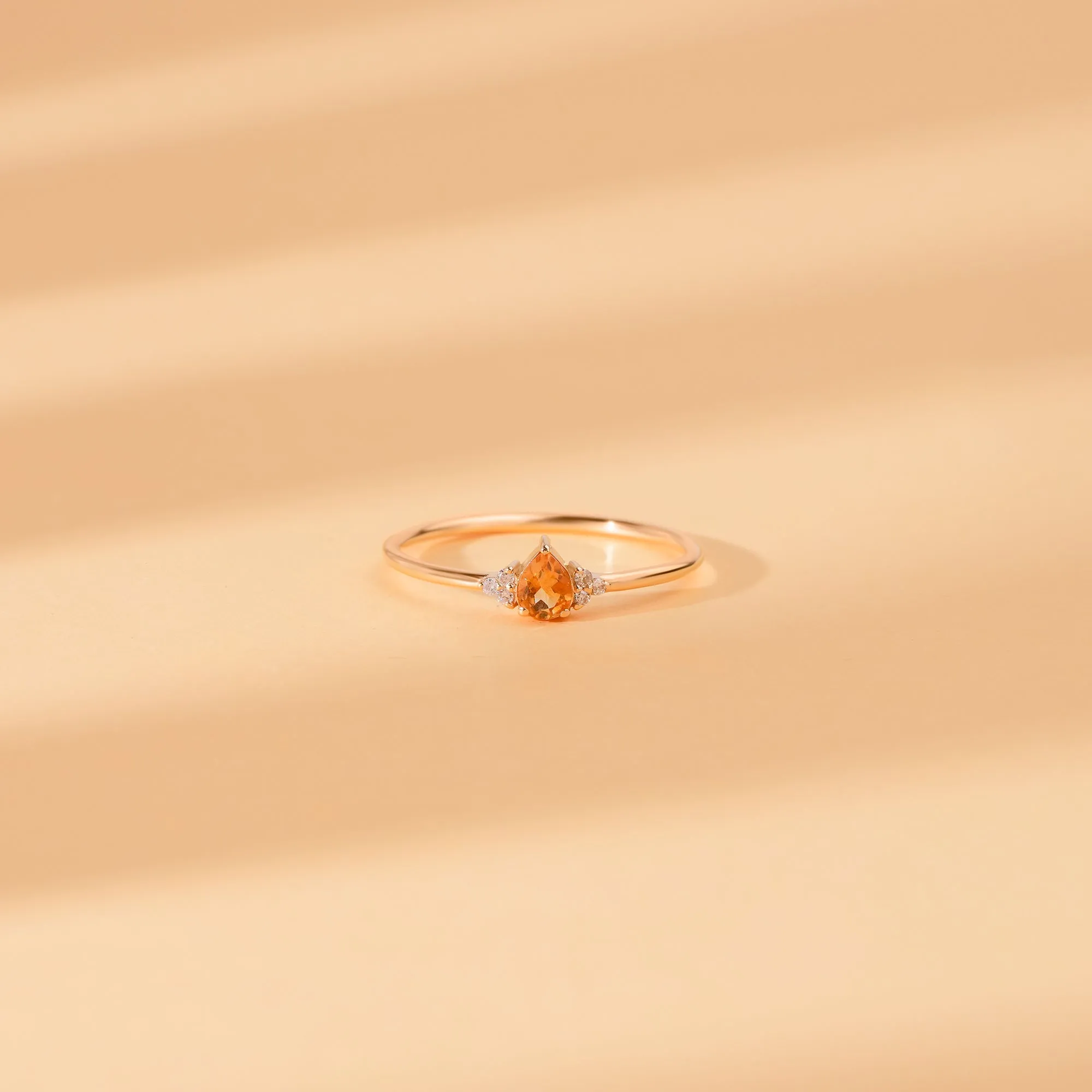 Citrine and Diamond Engagement Ring, Avril