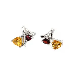 Citrine and Garnet Earrings