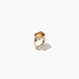 Citrine Domino Ring (Made To Order)