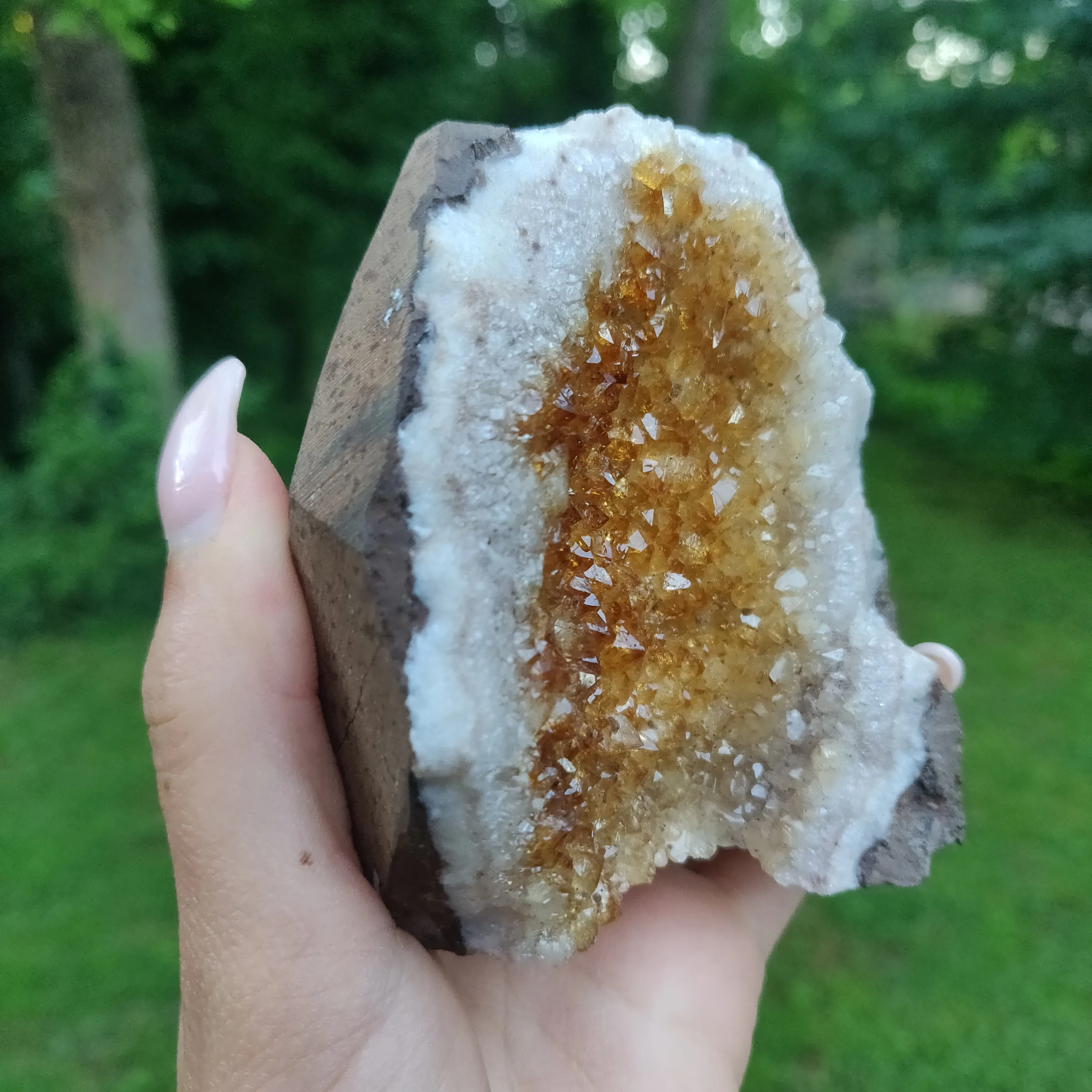 Citrine Geode Free Form, Cut Base (#4)