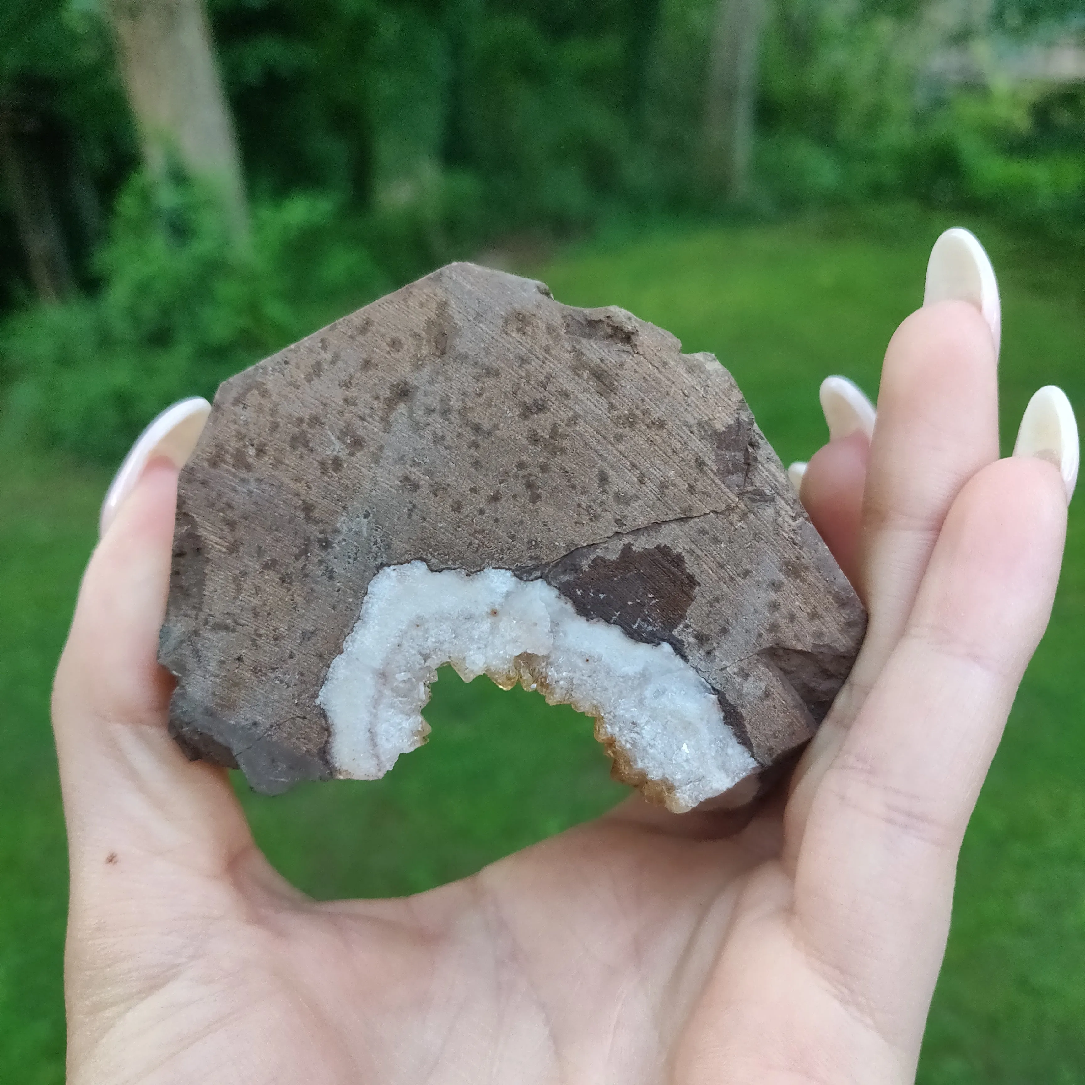 Citrine Geode Free Form, Cut Base (#4)