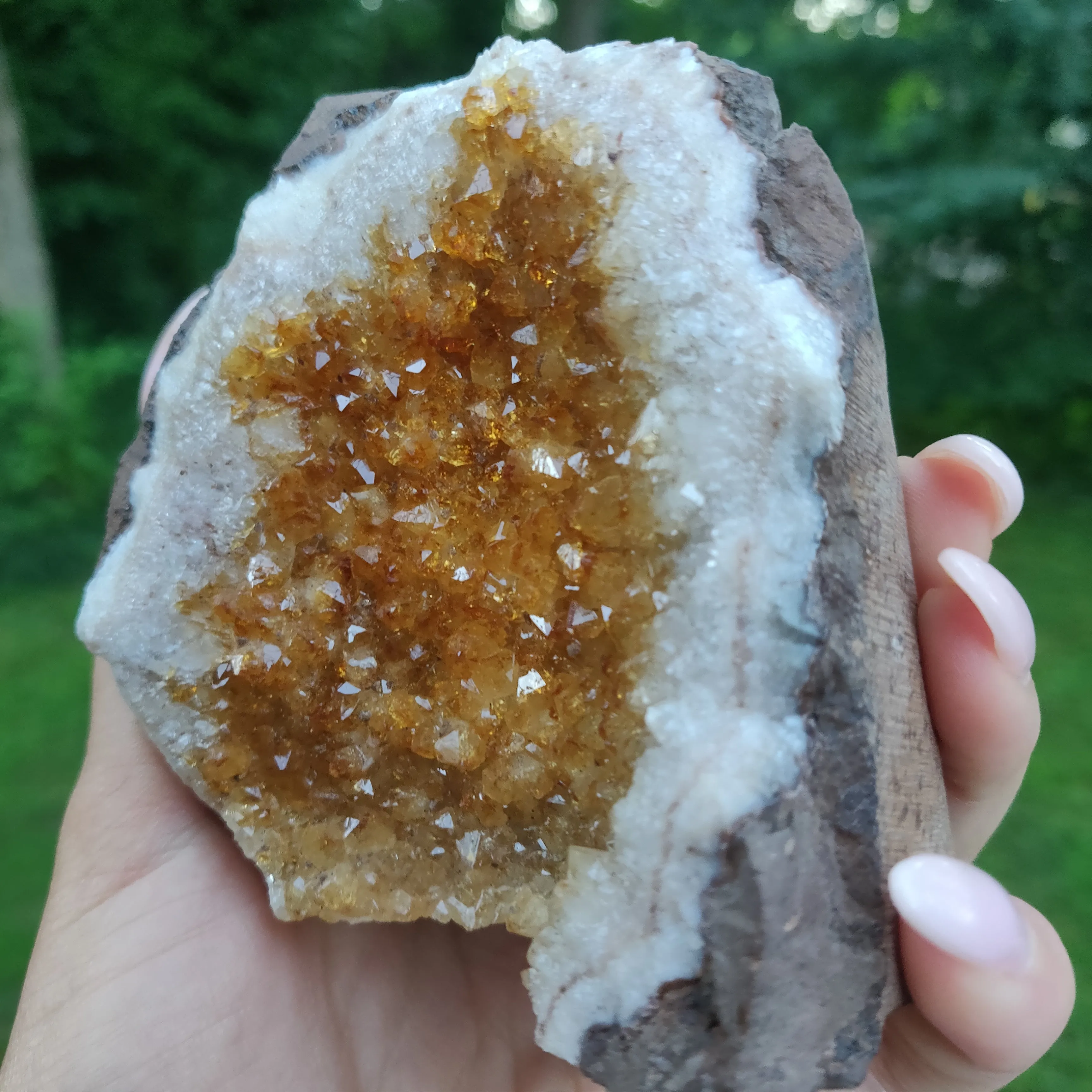 Citrine Geode Free Form, Cut Base (#4)